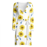 Sunflower Wrap Dress - Objet D'Art