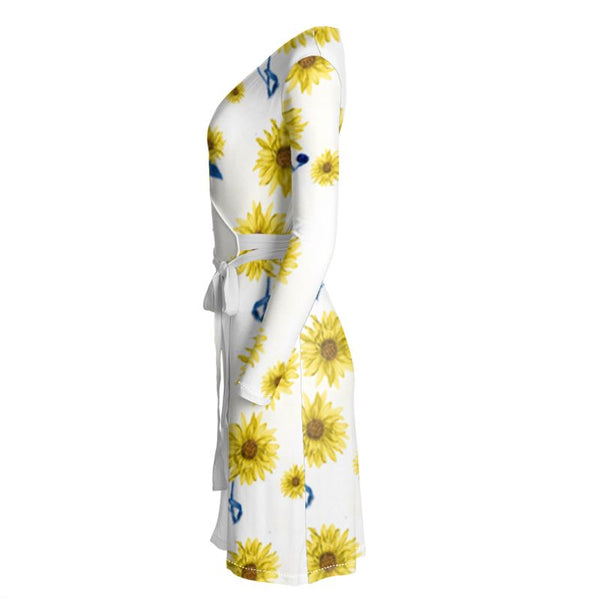 Sunflower Wrap Dress - Objet D'Art