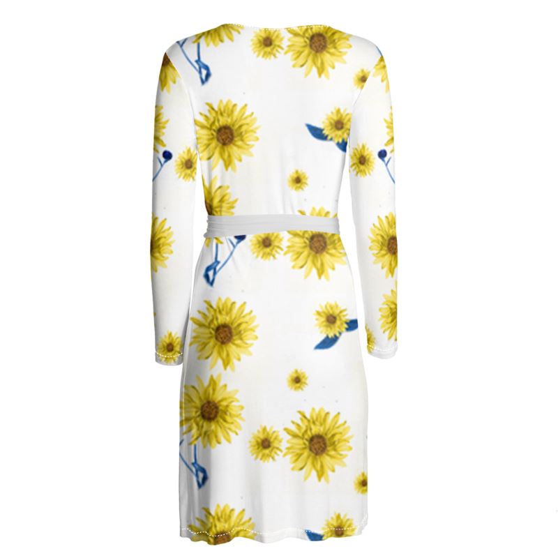 Sunflower Wrap Dress - Objet D'Art