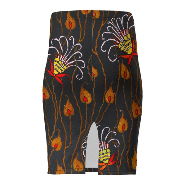 Art Deco Flower Pencil Skirt - Objet D'Art