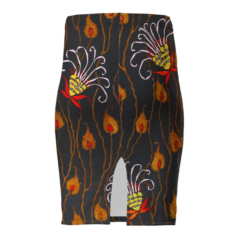 Art Deco Flower Pencil Skirt - Objet D'Art