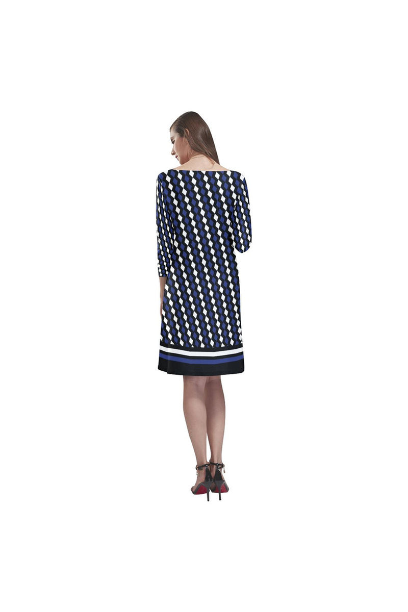 Harlequin Moments Rhea Loose Round Neck Dress - Objet D'Art