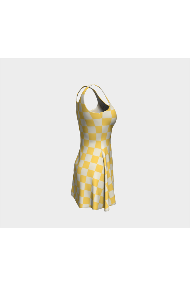 Aspen Gold Checkered Flare Dress - Objet D'Art