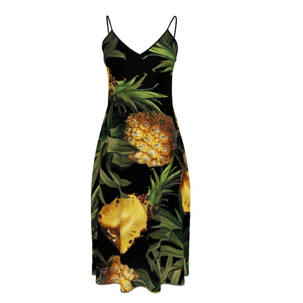 Pineapple Sleeveless Midi Dress - Objet D'Art