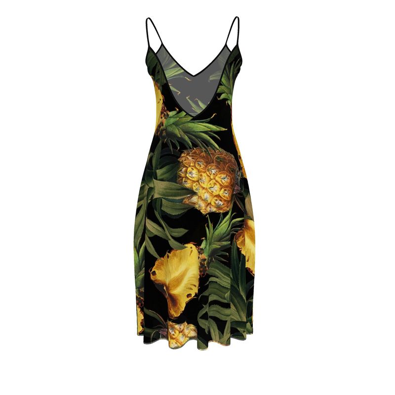 Pineapple Sleeveless Midi Dress - Objet D'Art