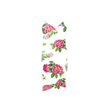 pink on white rose print Spaghetti Strap Backless Beach Cover Up Dress (Model D65) - Objet D'Art