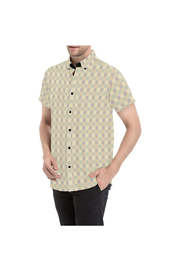 Summer Mosaic Men's All Over Print Short Sleeve Shirt (Model T53) - Objet D'Art