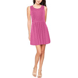 innuendo polka dot print Thea Sleeveless Skater Dress(Model D19) - Objet D'Art