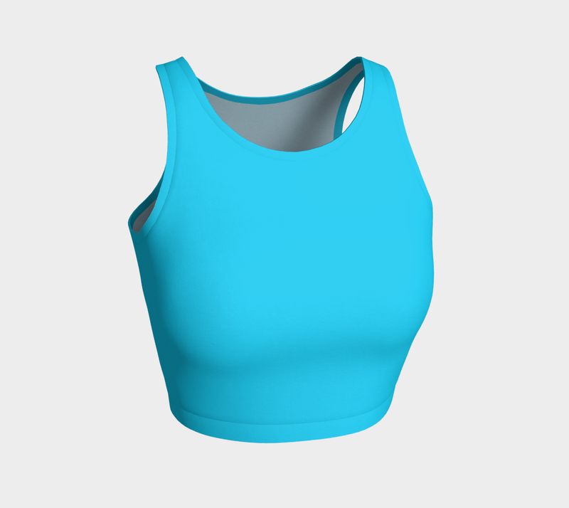 Anime Sky Blue Athletic Crop Top - Objet D'Art