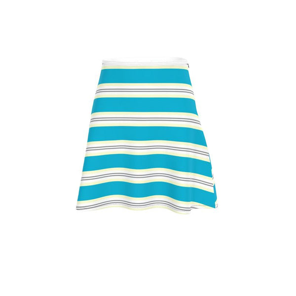 Pastel Striped Flared Skirt - Objet D'Art