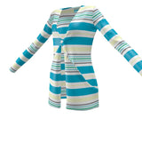 Pastel Striped Ladies Cardigan with Pockets - Objet D'Art