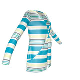 Pastel Striped Ladies Cardigan with Pockets - Objet D'Art