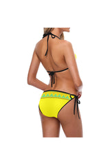 Yellow Mandala Custom Bikini Swimsuit - Objet D'Art