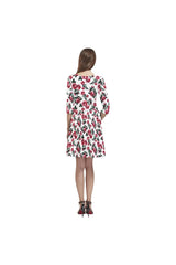 rose D20 SLEEVES Tethys Half-Sleeve Skater Dress(Model D20) - Objet D'Art