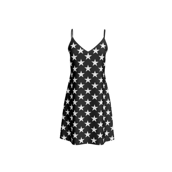 Star Print Slip Dress - Objet D'Art