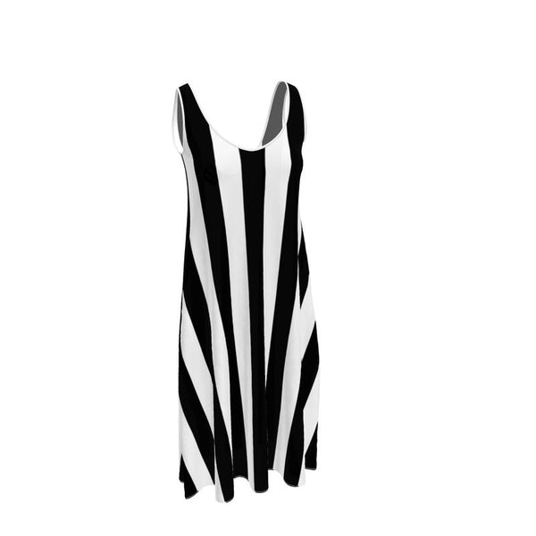 Striped Sleeveless Midi Dress - Objet D'Art