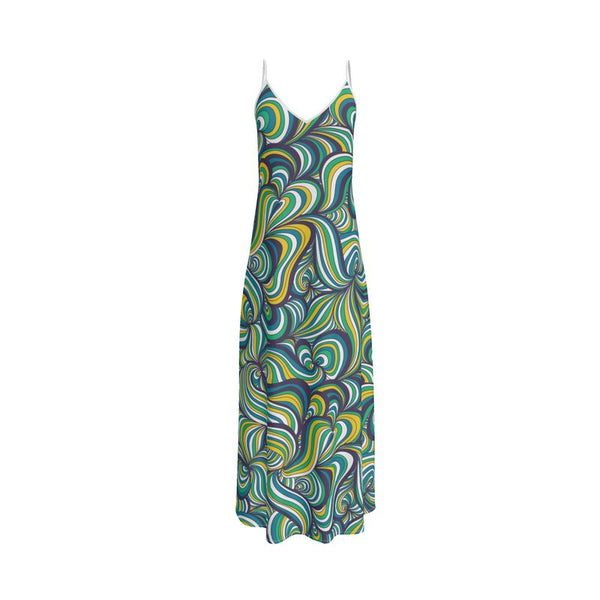 Lemon Lime Swirls Slip Dress - Objet D'Art