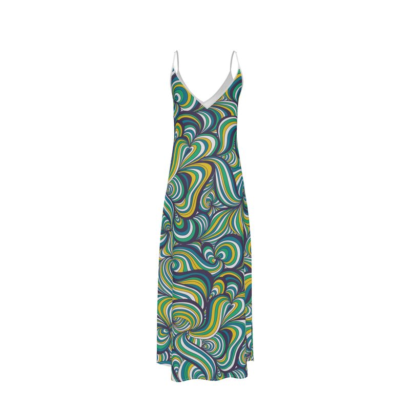 Lemon Lime Swirls Slip Dress - Objet D'Art