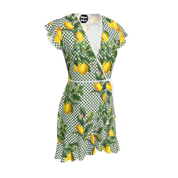 Lemony Dots Tea Dress - Objet D'Art