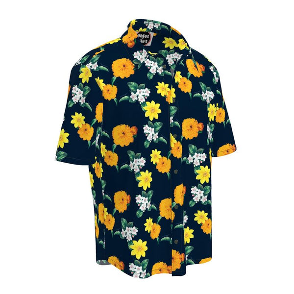 Warm Floral Short Sleeve Shirt - Objet D'Art