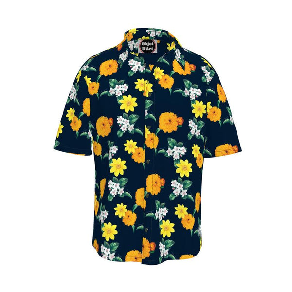 Warm Floral Short Sleeve Shirt - Objet D'Art