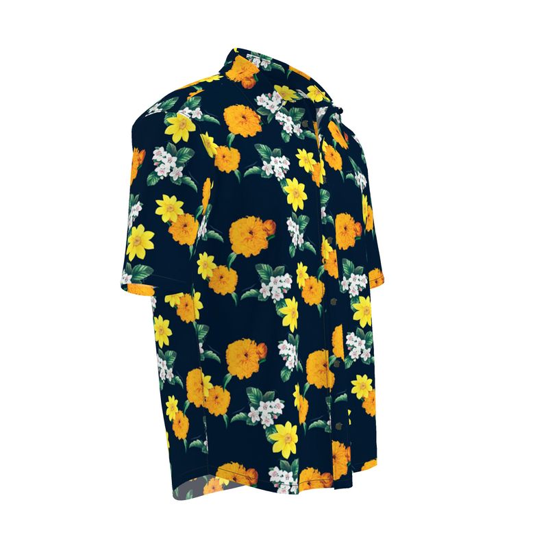 Warm Floral Short Sleeve Shirt - Objet D'Art