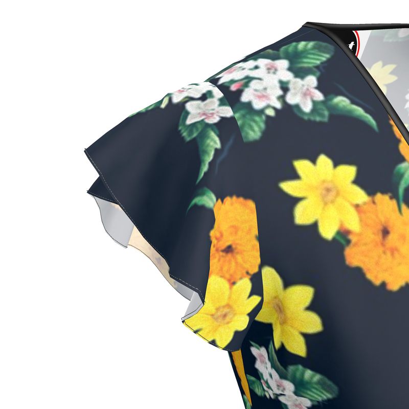 Warm Floral Tea Dress - Objet D'Art