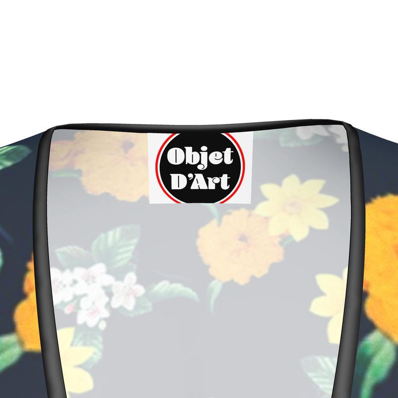 Warm Floral Tea Dress - Objet D'Art