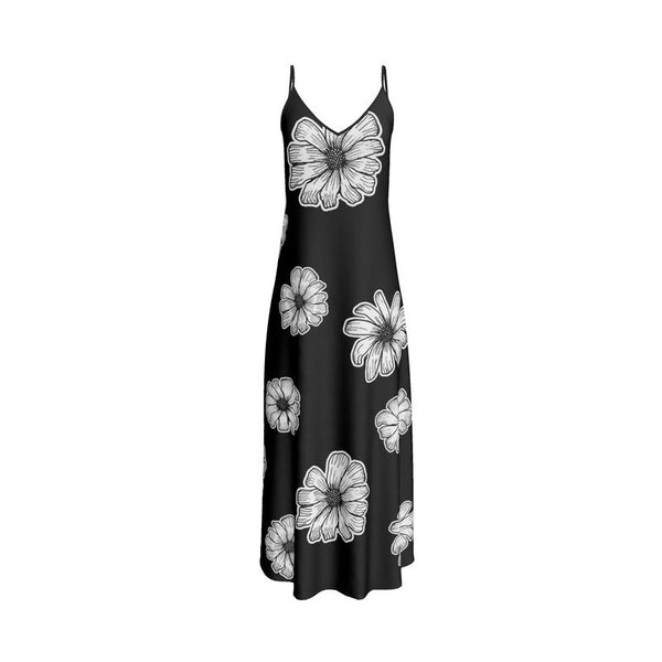 Floral Silhouette Slip Dress - Objet D'Art
