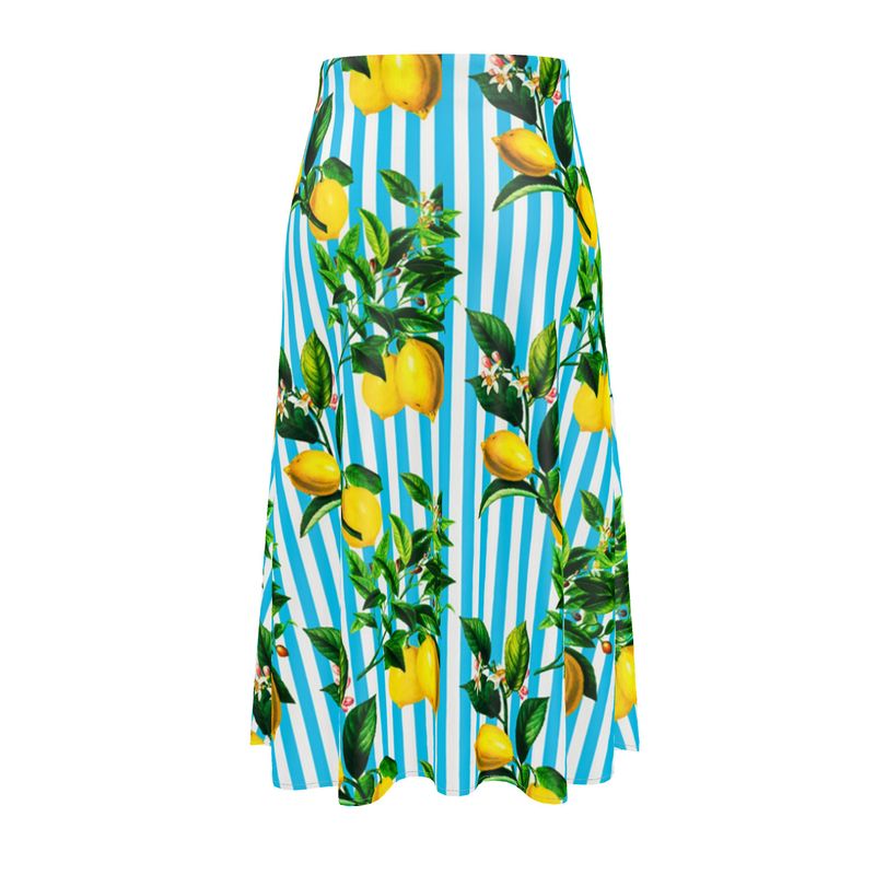 Lemon Striped Midi Skirt - Objet D'Art
