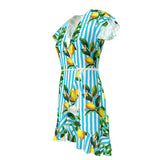 Lemon Striped Tea Dress - Objet D'Art