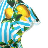 Lemon Striped Tea Dress - Objet D'Art