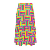 Color Matrix Midi Skirt - Objet D'Art