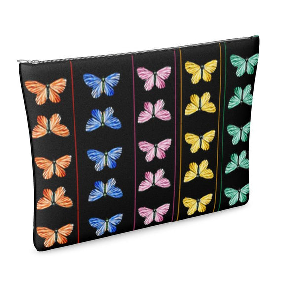 Kaleidoscope of Butterflies Leather Clutch - Objet D'Art