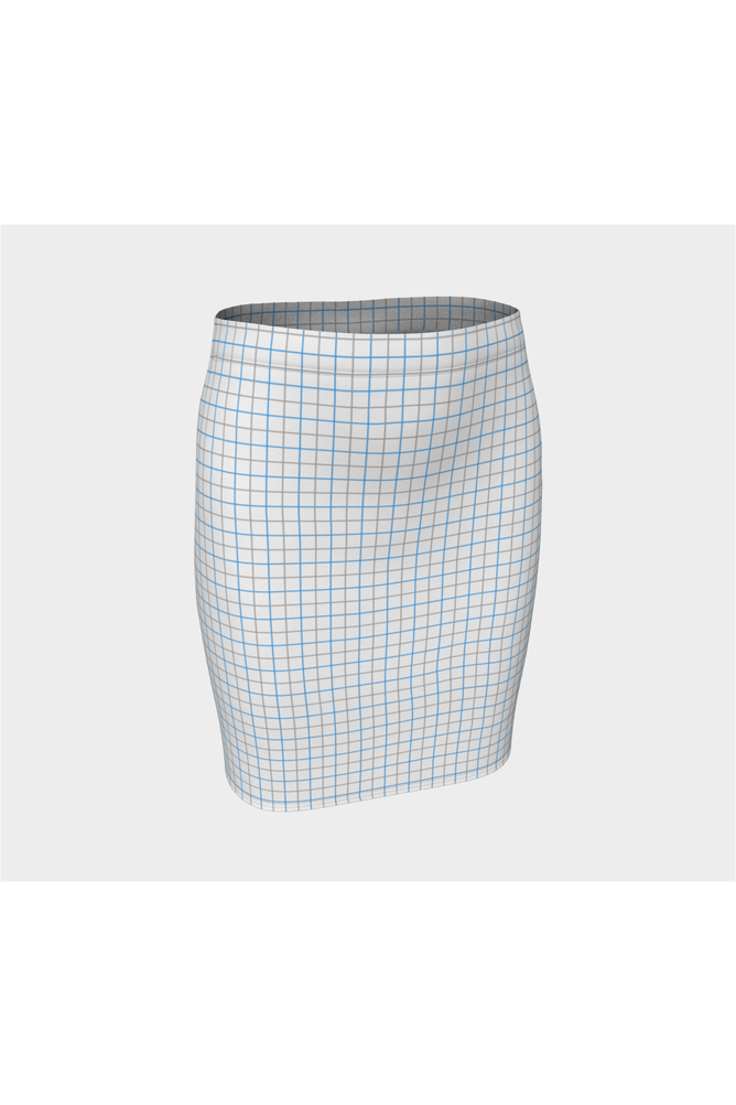 H. M. Kemp Blue/Gray Tattersall Fitted Skirt - Objet D'Art
