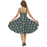 Sleeveless Square Neck Flare Hem Midi Dress - Objet D'Art
