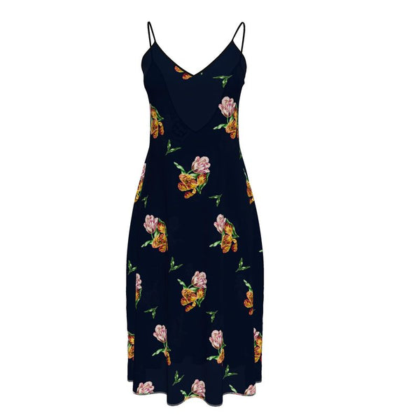 Floral Sleeveless Midi Dress - Objet D'Art