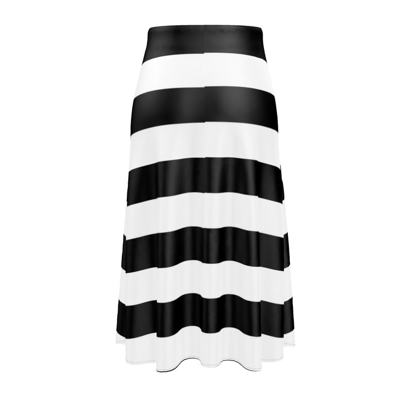 Boldly Striped Midi Skirt - Objet D'Art