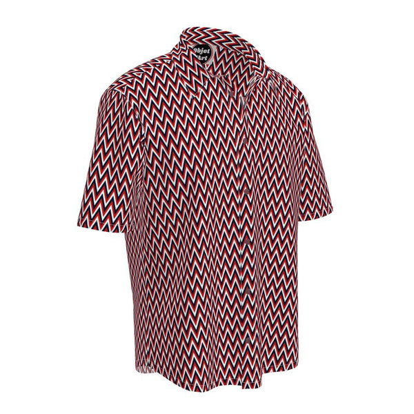 Herringbone Americana Short Sleeve Shirt - Objet D'Art