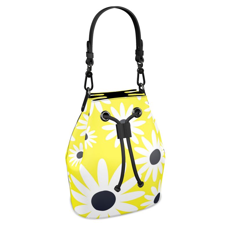 Bright Daisy Abstraction Bucket Bag - Objet D'Art