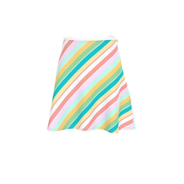 Pastel Candy Cane Flared Skirt - Objet D'Art