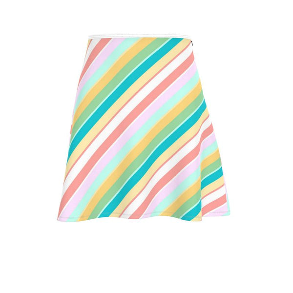 Pastel Candy Cane Flared Skirt - Objet D'Art