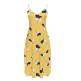 Golden Meadow Sleeveless Midi Dress - Objet D'Art