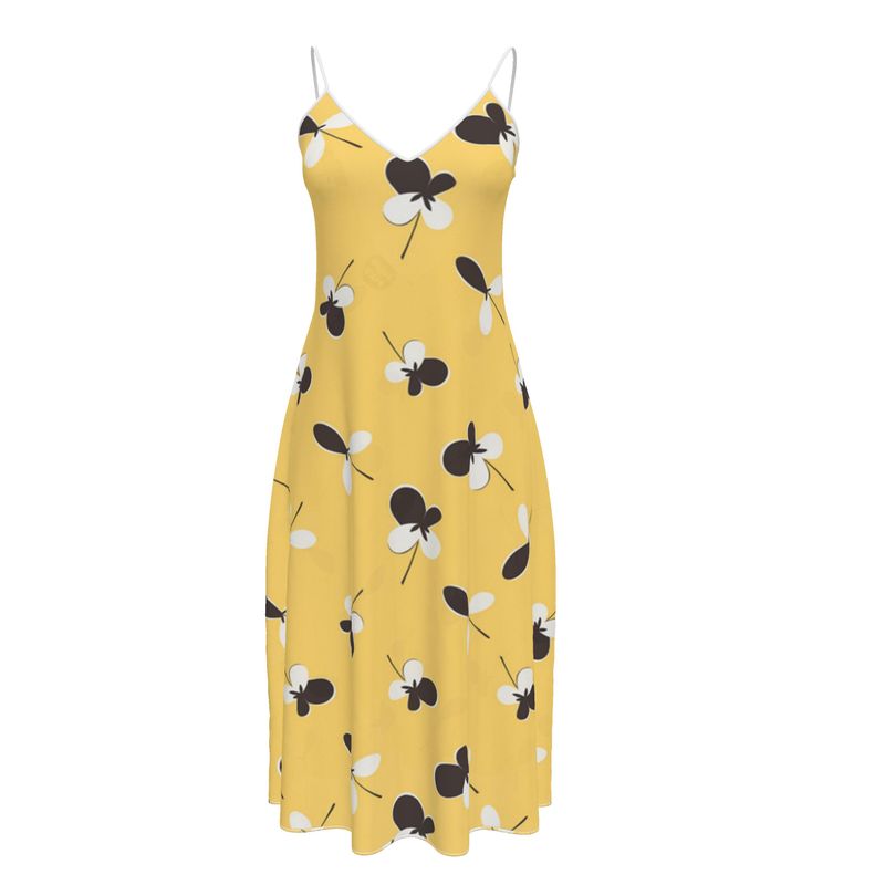 Golden Meadow Sleeveless Midi Dress - Objet D'Art