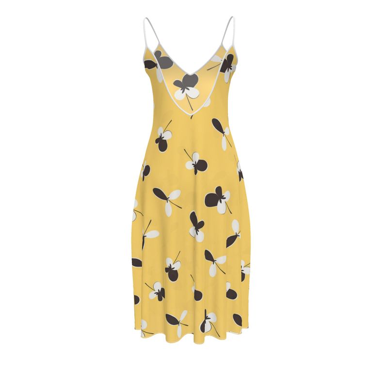 Golden Meadow Sleeveless Midi Dress - Objet D'Art