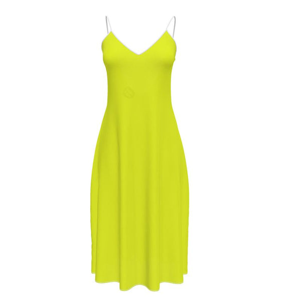 Granny Smith Apple Sleeveless Midi Dress - Objet D'Art