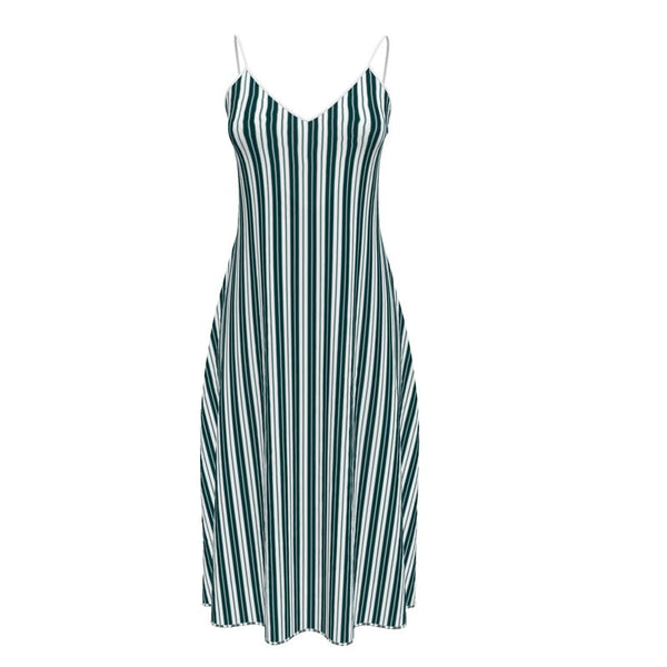 Emerald City Striped Sleeveless Midi Dress - Objet D'Art