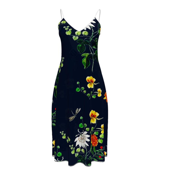 Floral Wonderland Sleeveless Midi Dress - Objet D'Art
