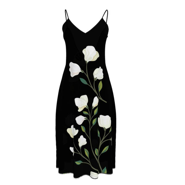 Floral Spring Sleeveless Midi Dress - Objet D'Art