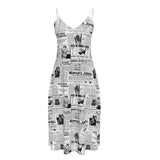 Women's Suffrage Headline News Collage Sleeveless Midi Dress - Objet D'Art